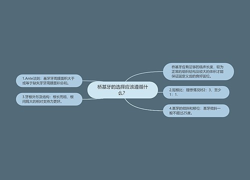 桥基牙的选择应该遵循什么？