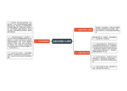 运输合同是什么意思