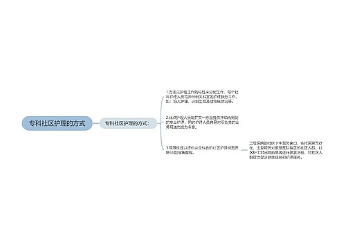 专科社区护理的方式