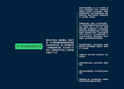 支气管哮喘的基础护理