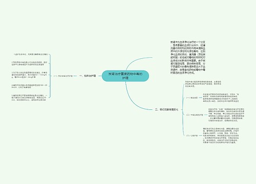 炭肾治疗重度药物中毒的护理