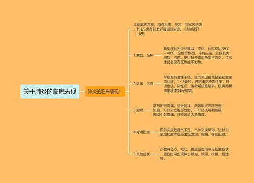 关于肺炎的临床表现