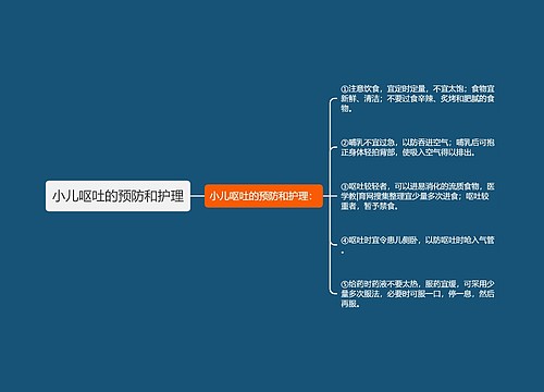 小儿呕吐的预防和护理