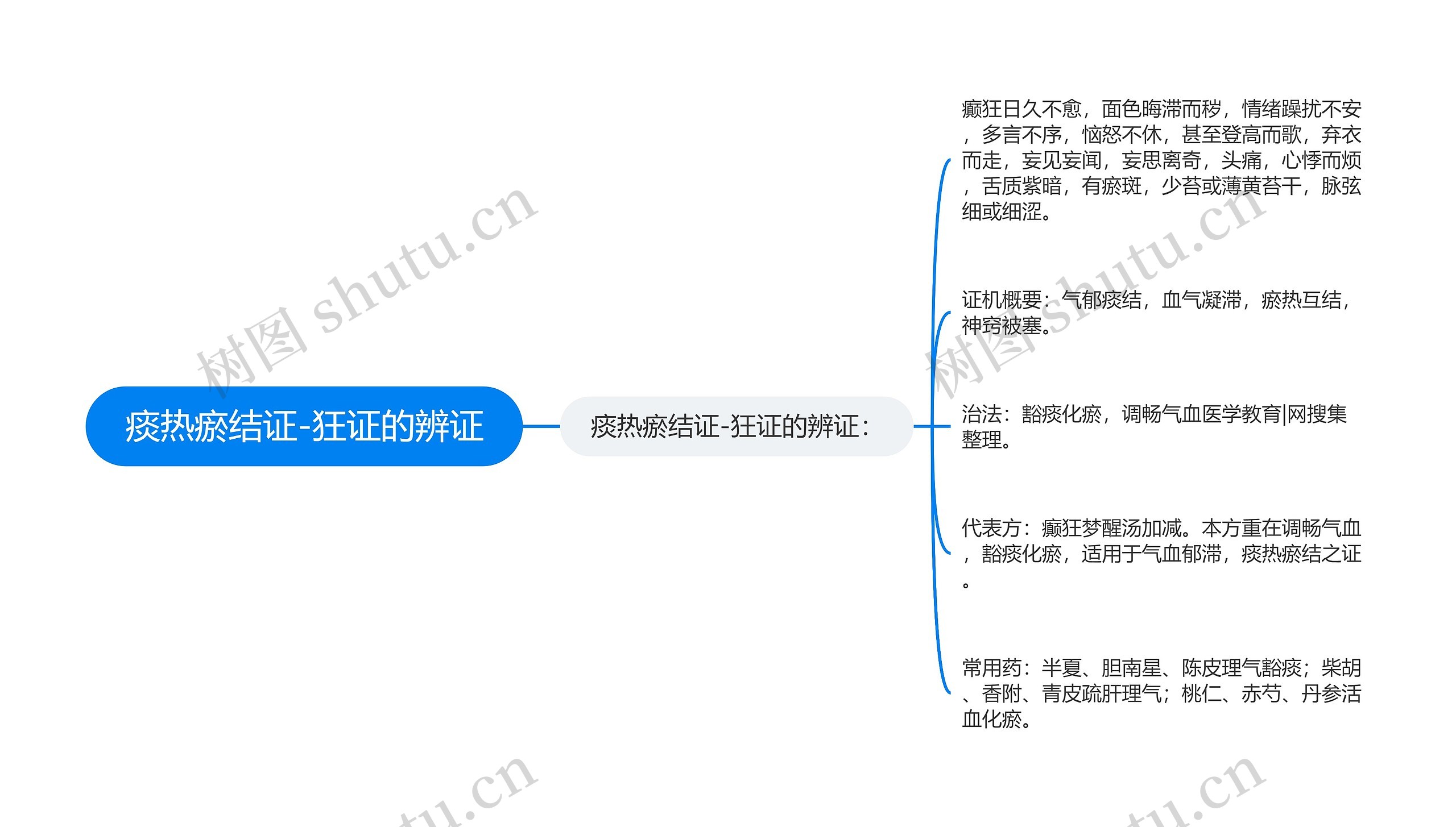 痰热瘀结证-狂证的辨证思维导图