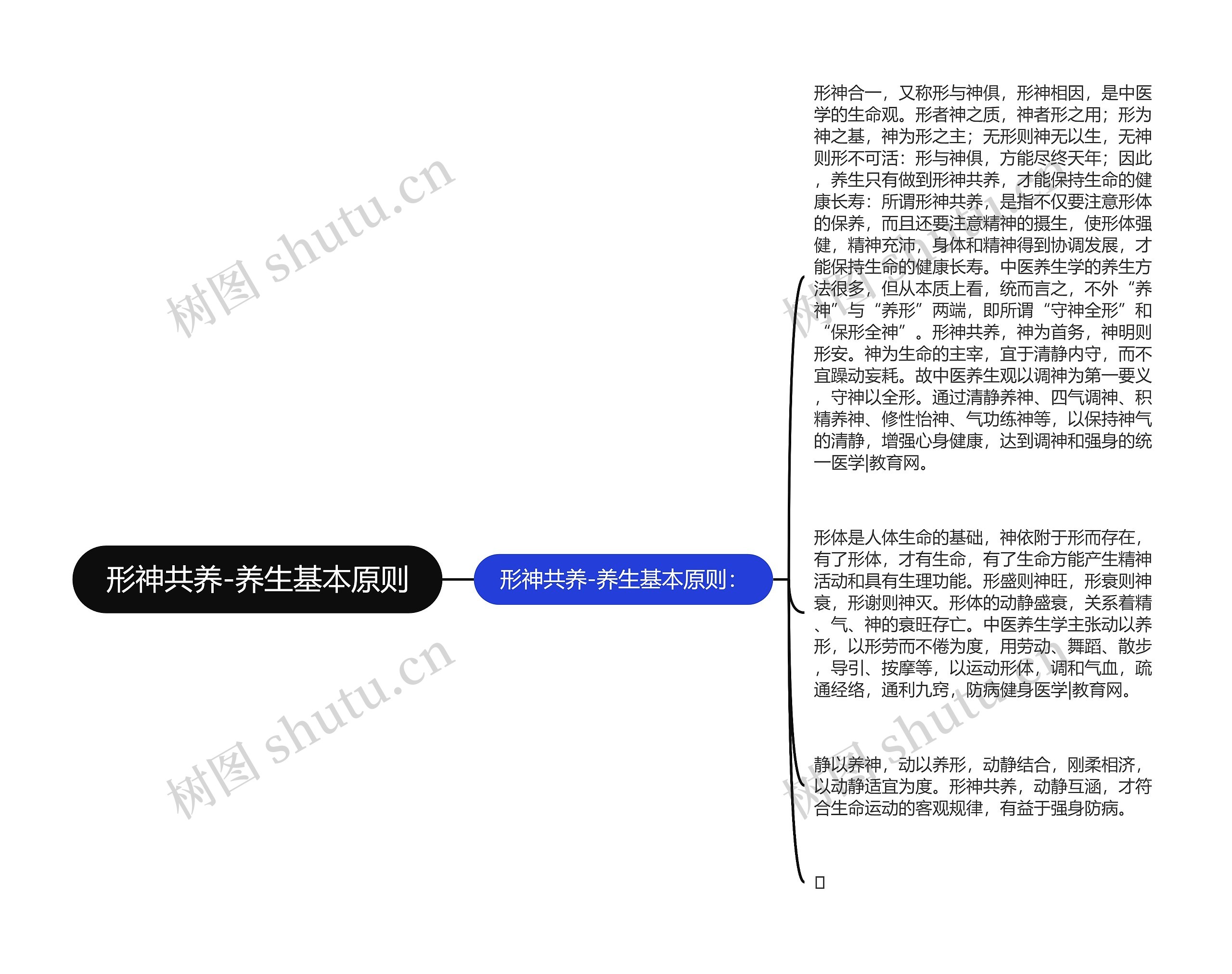 形神共养-养生基本原则思维导图