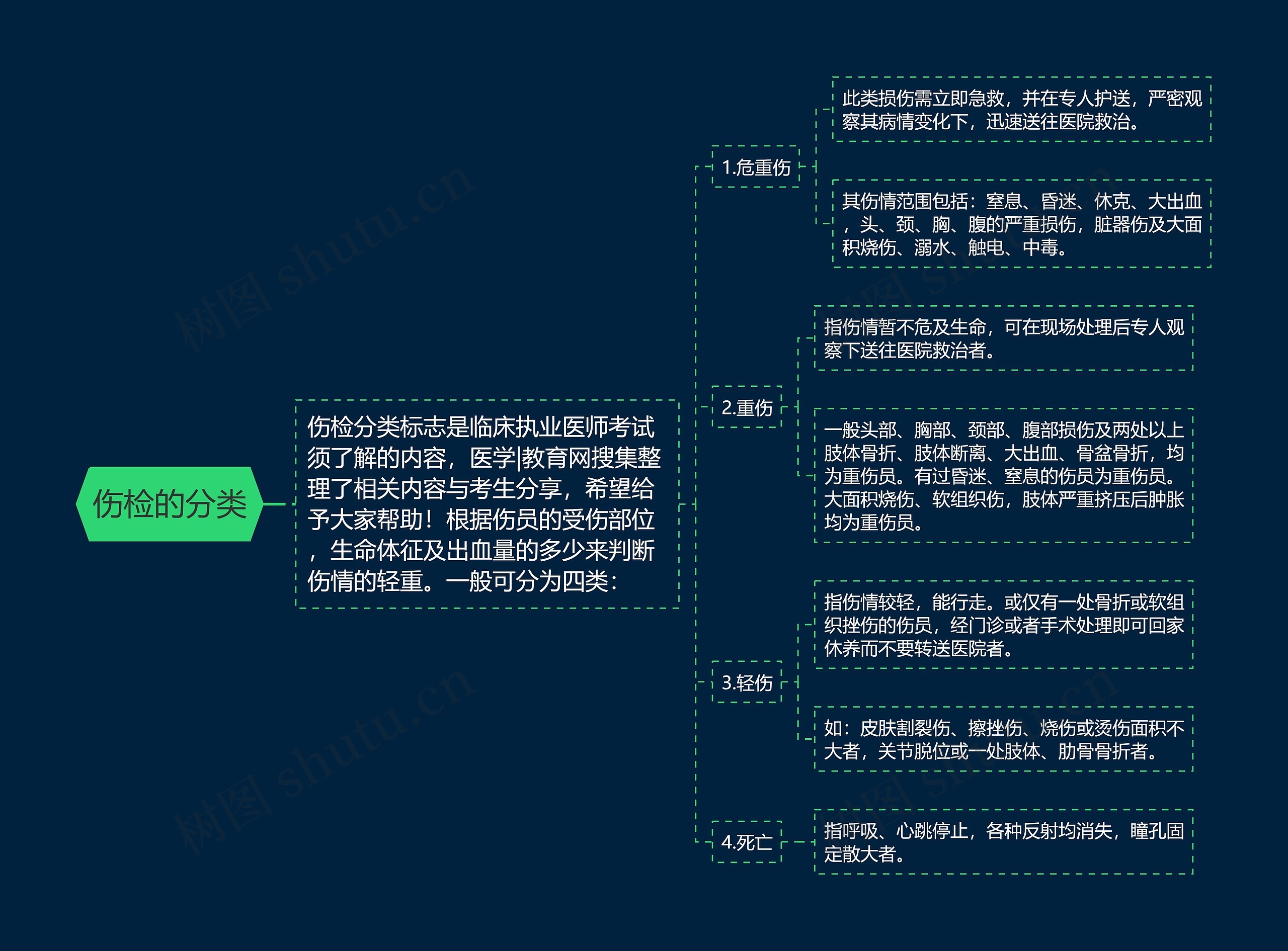 伤检的分类思维导图