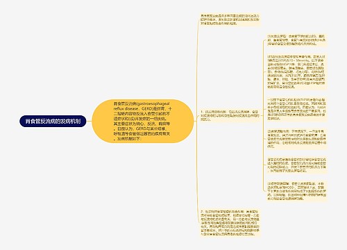 胃食管反流病的发病机制