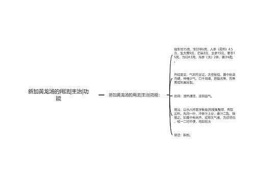 新加黄龙汤的用法|主治|功能