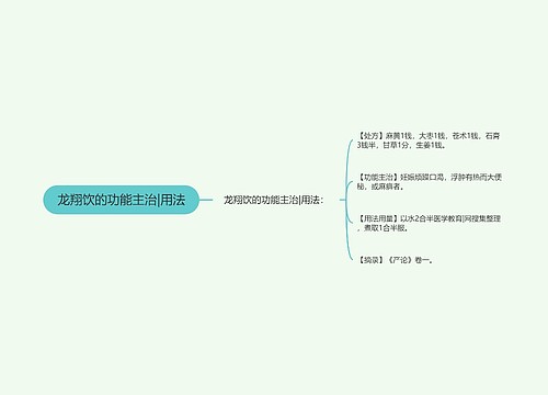 龙翔饮的功能主治|用法