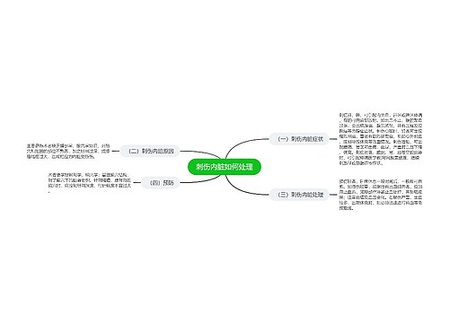 刺伤内脏如何处理