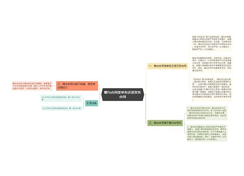 赠与合同是单务还是双务合同