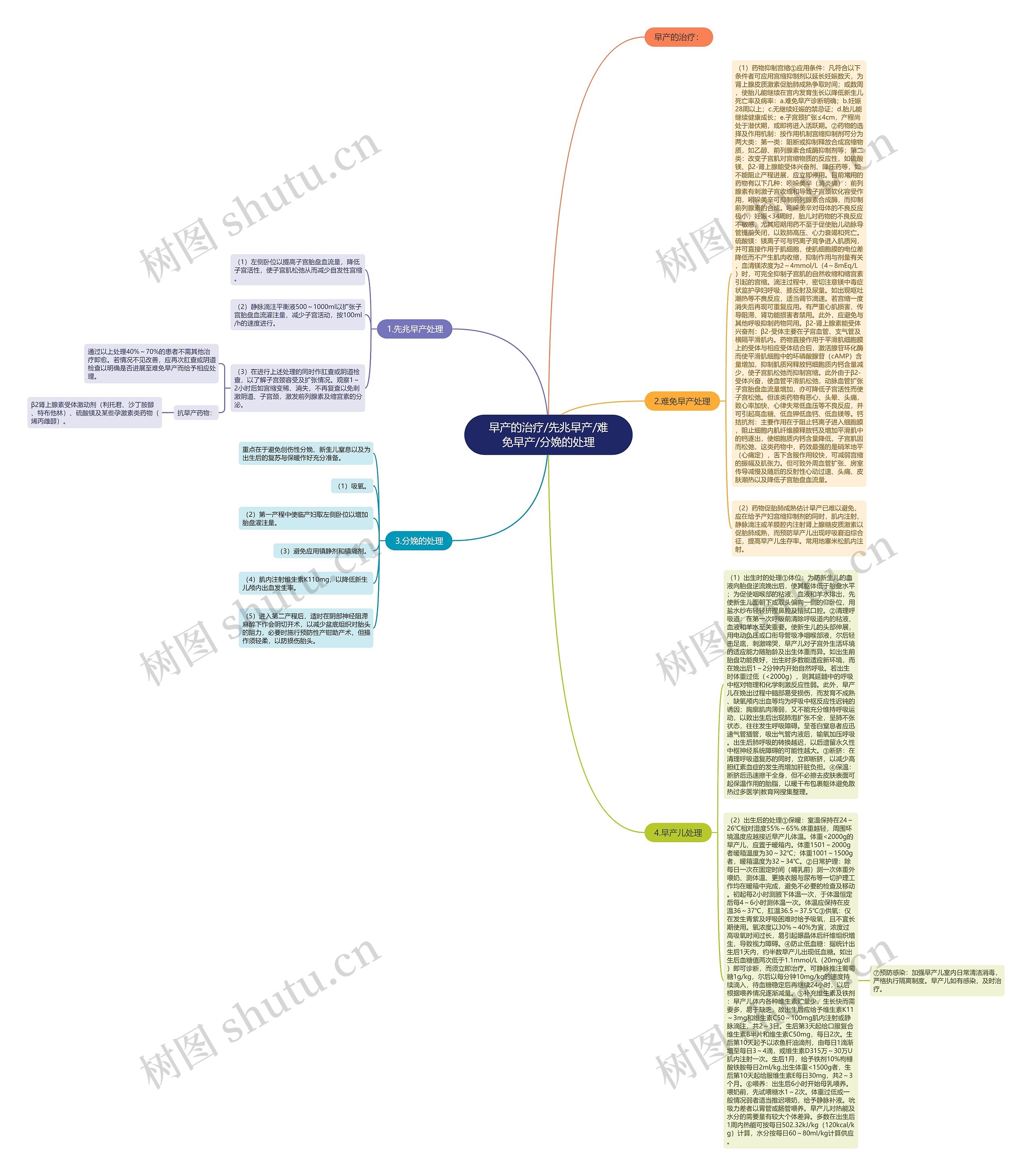 早产的治疗/先兆早产/难免早产/分娩的处理 早产的治疗/先兆早产/难免早产/分娩的处理