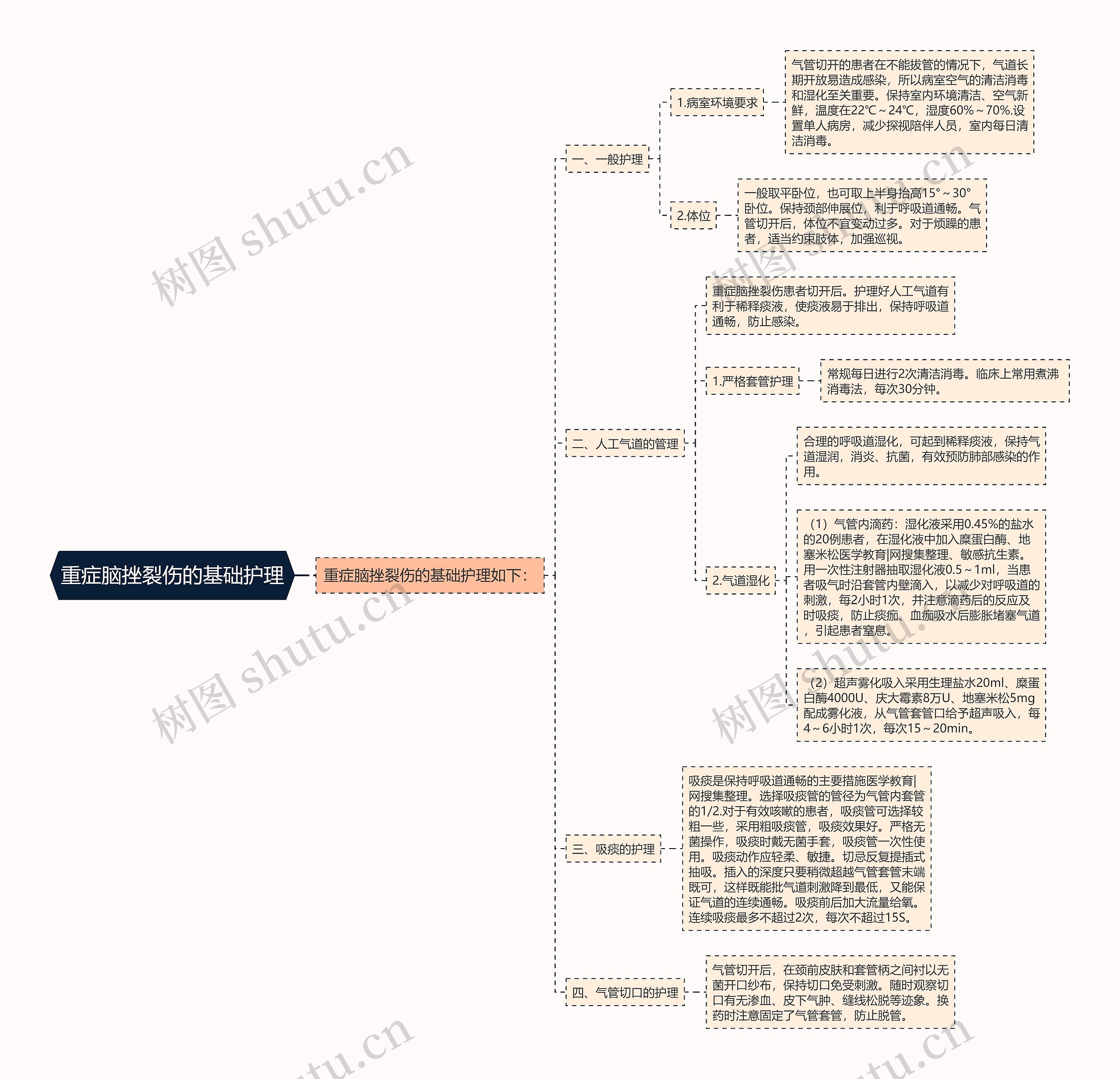 重症脑挫裂伤的基础护理思维导图