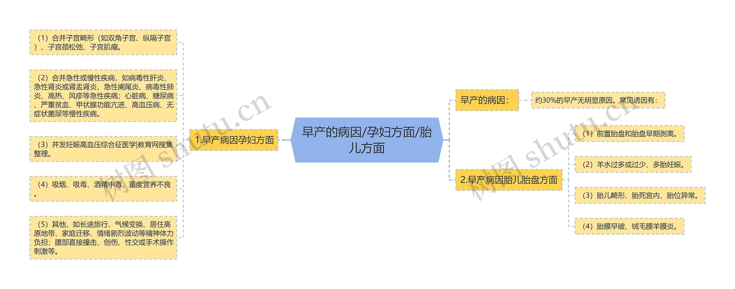 早产的病因/孕妇方面/胎儿方面