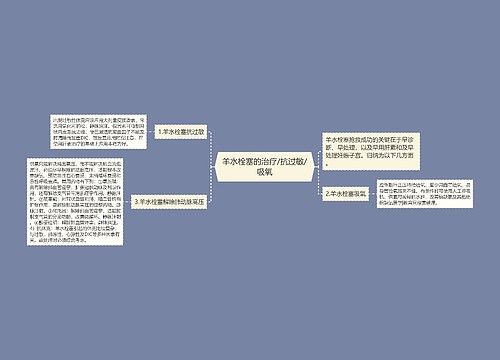 羊水栓塞的治疗/抗过敏/吸氧