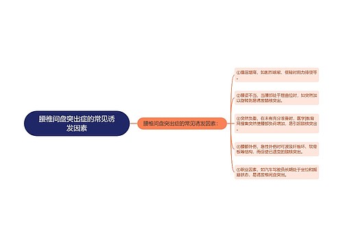 腰椎间盘突出症的常见诱发因素