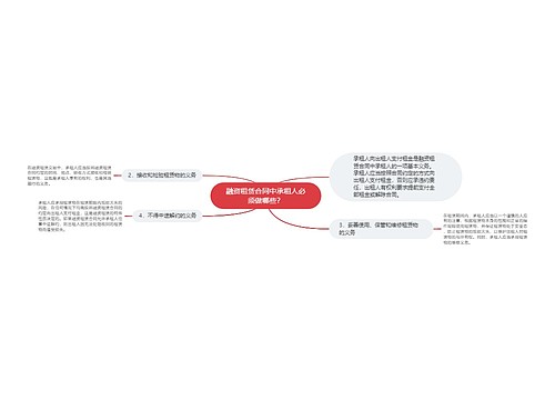 融资租赁合同中承租人必须做哪些？