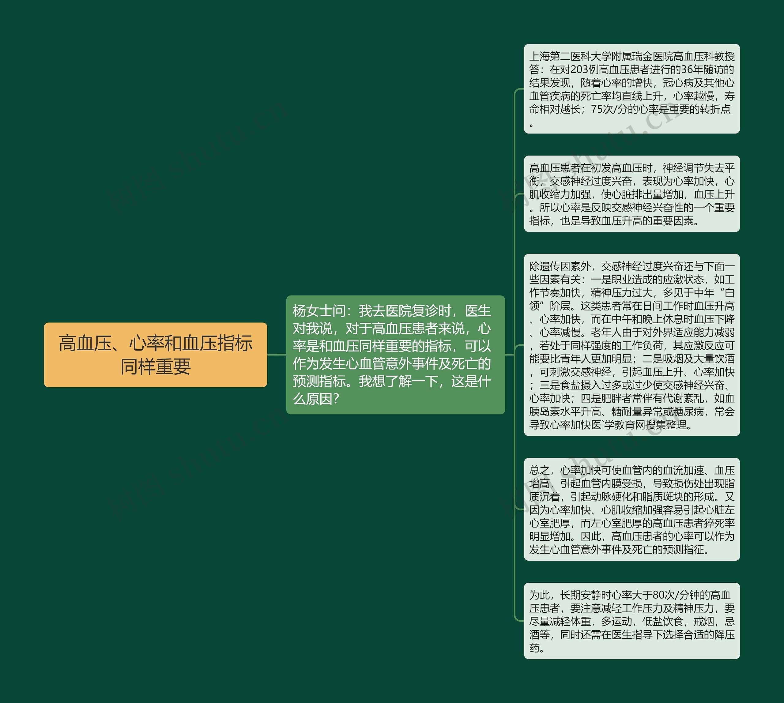 高血压、心率和血压指标同样重要思维导图