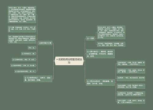 一支箭的用法用量|功能主治