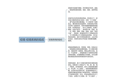 经络-经络系统的组成