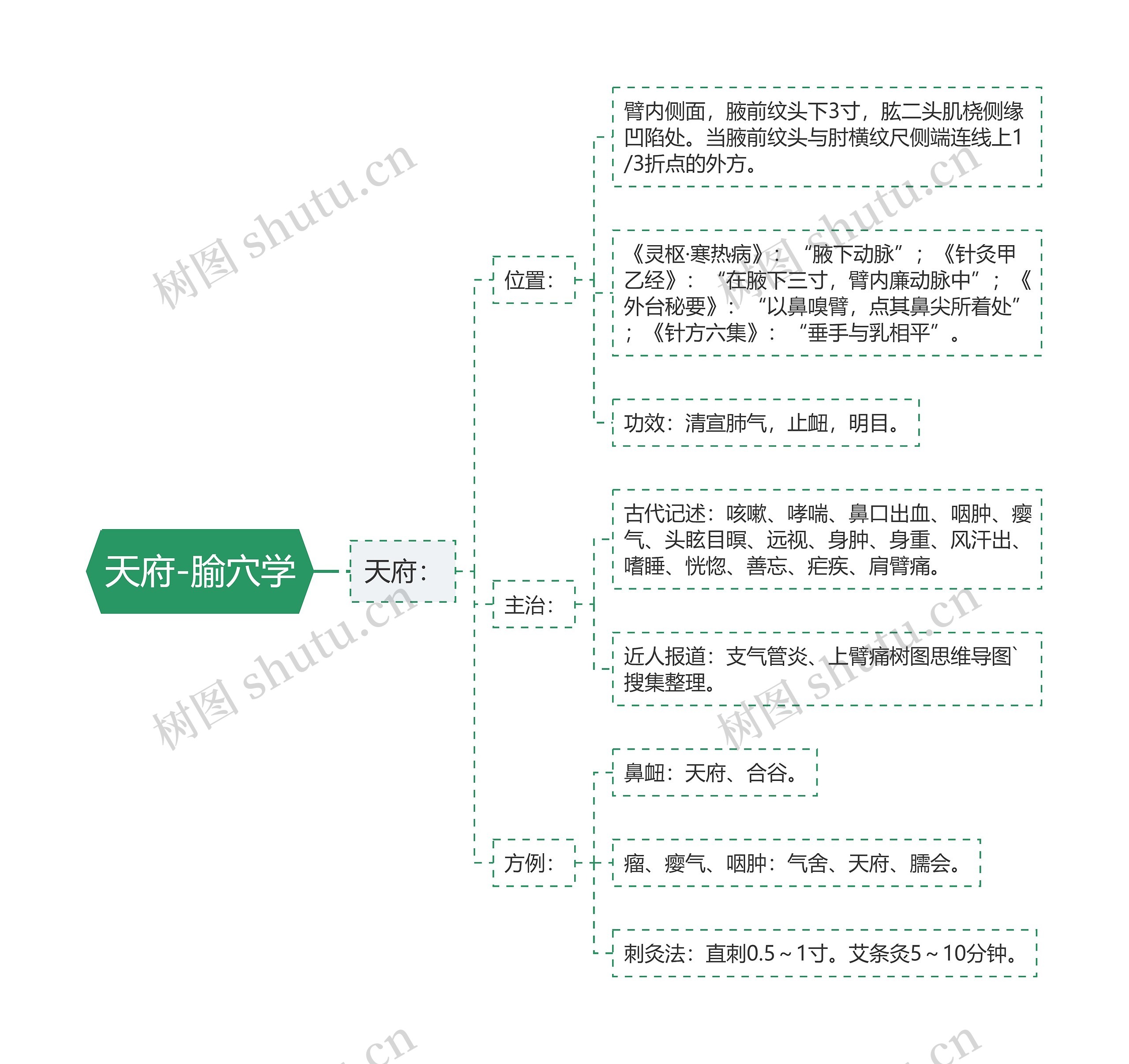 天府-腧穴学思维导图