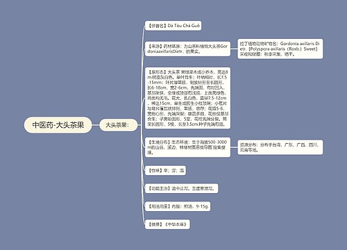 中医药-大头茶果