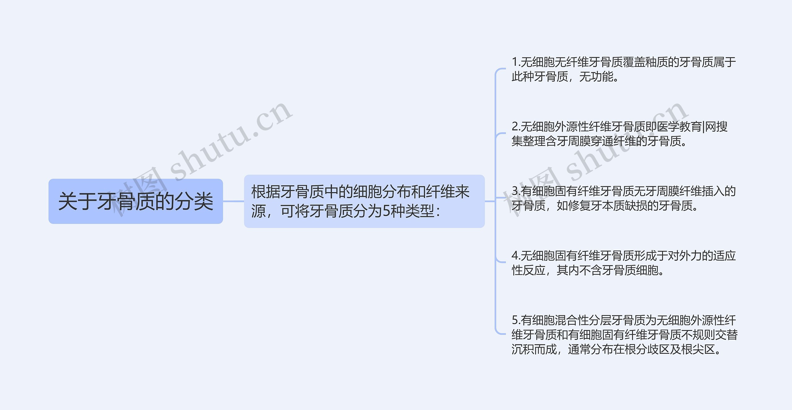 关于牙骨质的分类思维导图