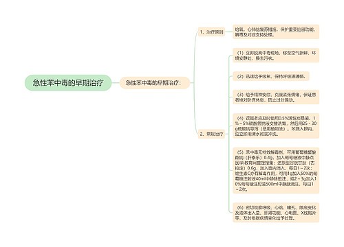 急性苯中毒的早期治疗