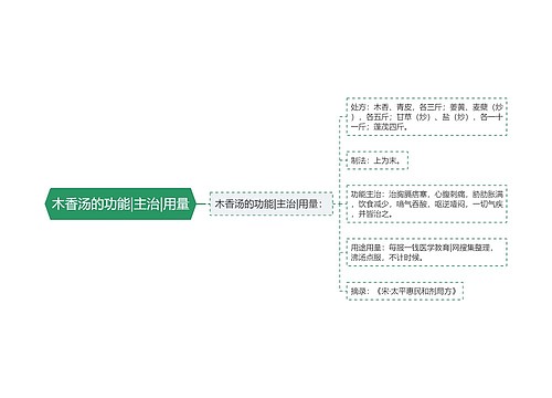 木香汤的功能|主治|用量