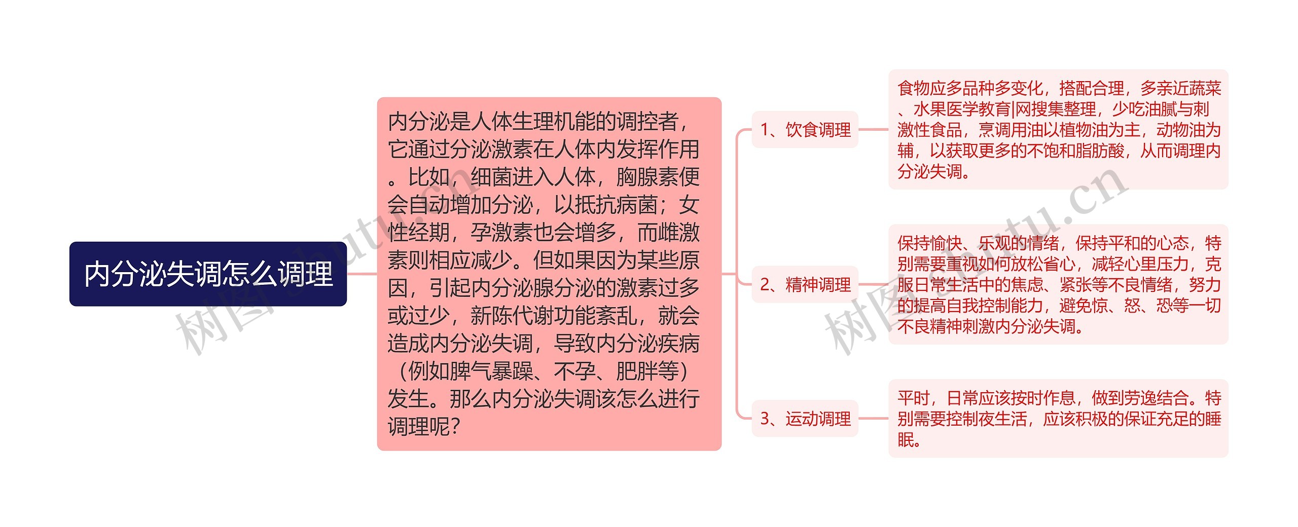 内分泌失调怎么调理思维导图