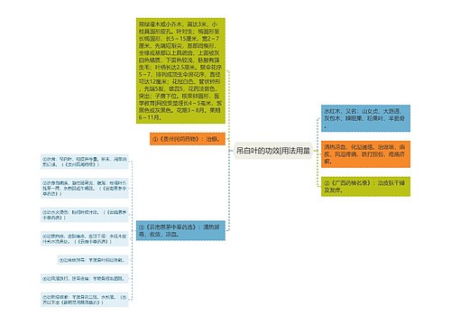 吊白叶的功效|用法用量