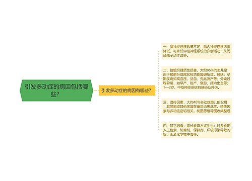 引发多动症的病因包括哪些？