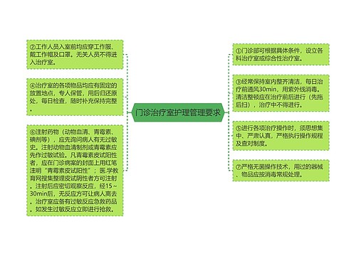 门诊治疗室护理管理要求