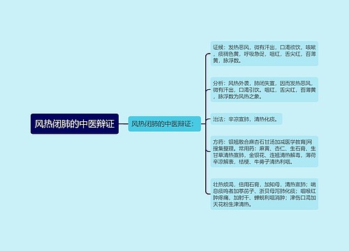 风热闭肺的中医辩证