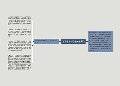 急诊患者的心理护理要点