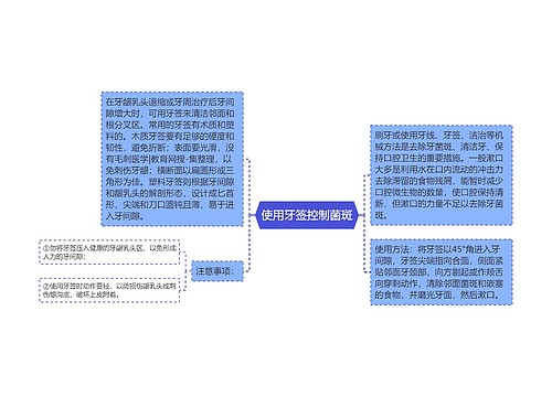 使用牙签控制菌斑