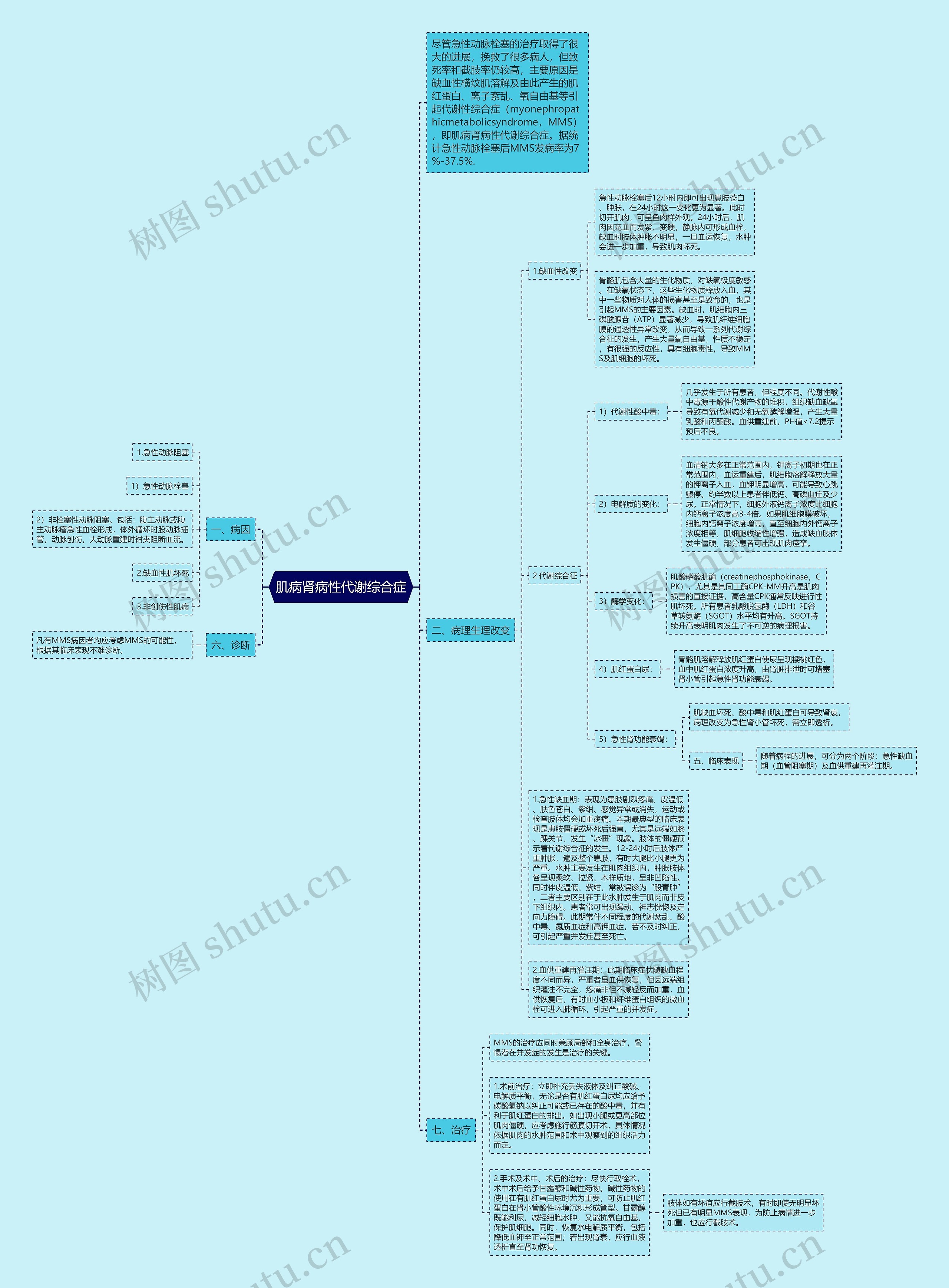 肌病肾病性代谢综合症思维导图