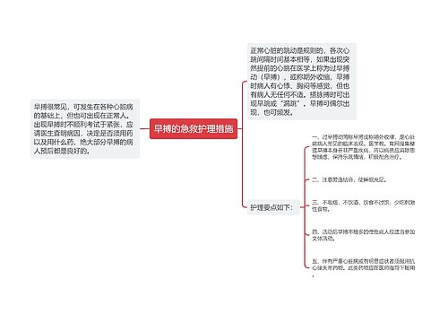 早搏的急救护理措施