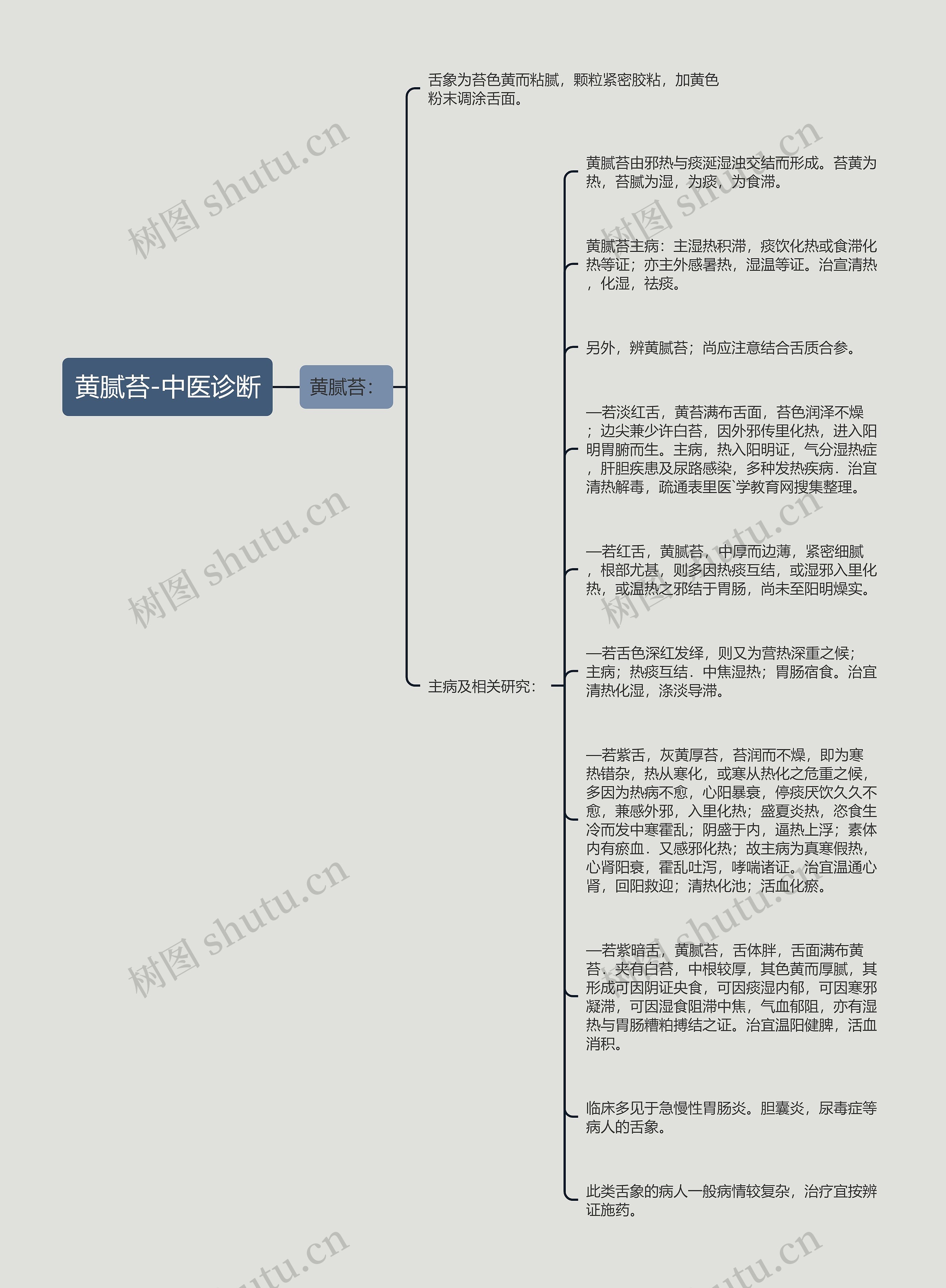 黄腻苔-中医诊断思维导图