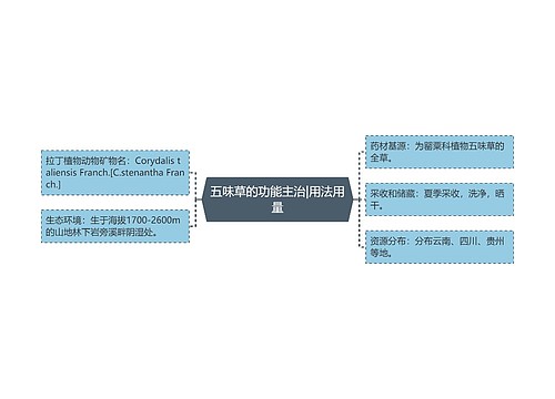 五味草的功能主治|用法用量