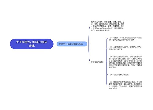 关于病毒性心肌炎的临床表现