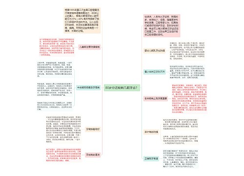 80岁你还能剩几颗牙齿？