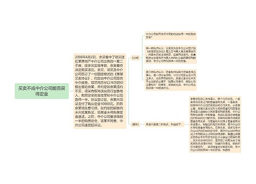 买卖不成中介公司能否获得定金