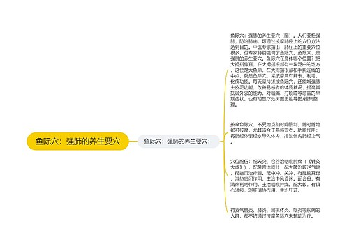 鱼际穴：强肺的养生要穴