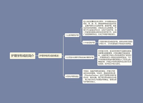 护理学形成的简介