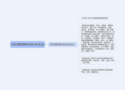 凹朴皮的原形态|分布|主治
