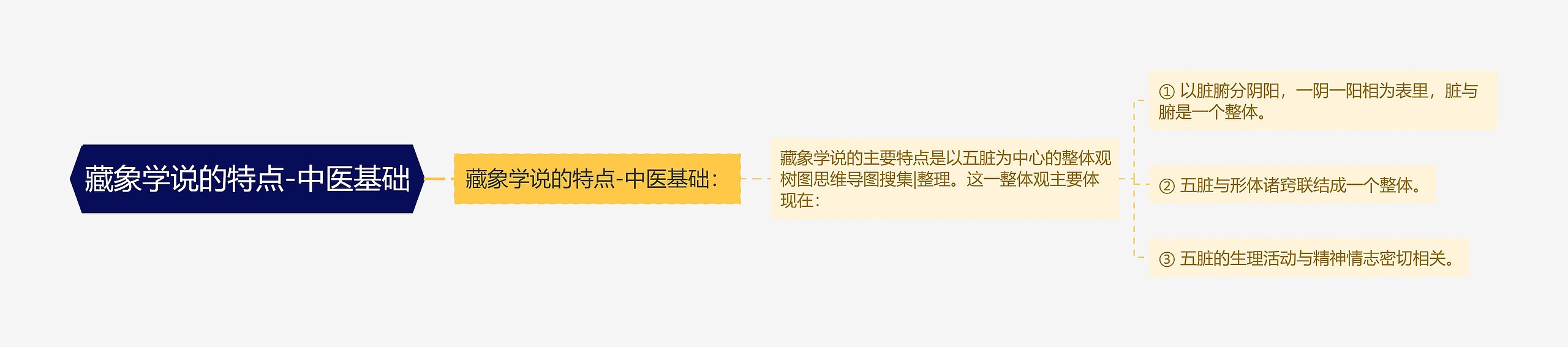 藏象学说的特点-中医基础思维导图