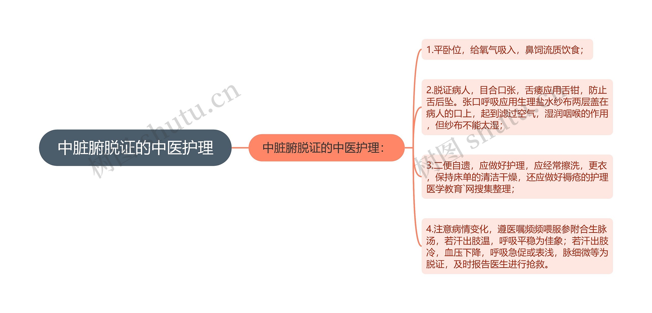 中脏腑脱证的中医护理思维导图