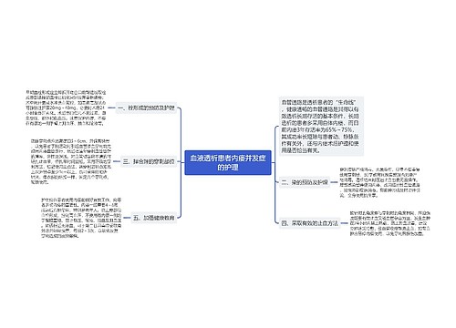 血液透析患者内瘘并发症的护理