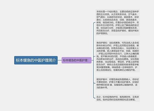 标本缓急的中医护理简介